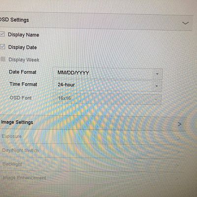 OSD Settings - ONVIF